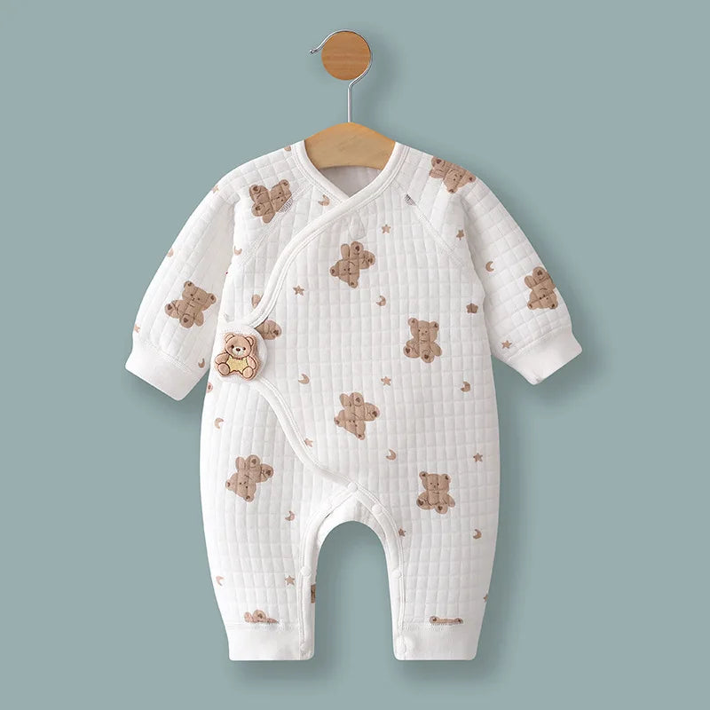 Cozy Cotton Baby Romper - Long Sleeve Newborn Onesie