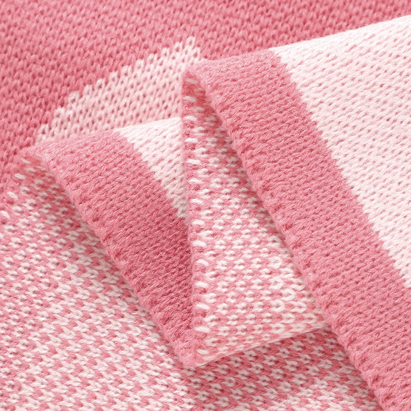 Premium Knitted Baby Blanket - Ultra-Soft Organic Cotton Wrap (70×90cm)