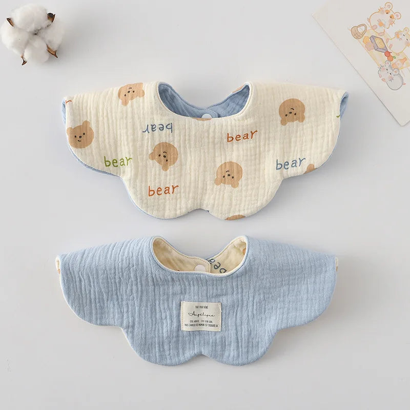 Adorable Cotton Baby Bibs - 38 Fun Cartoon Designs | Mess-Free Mealtime Magic