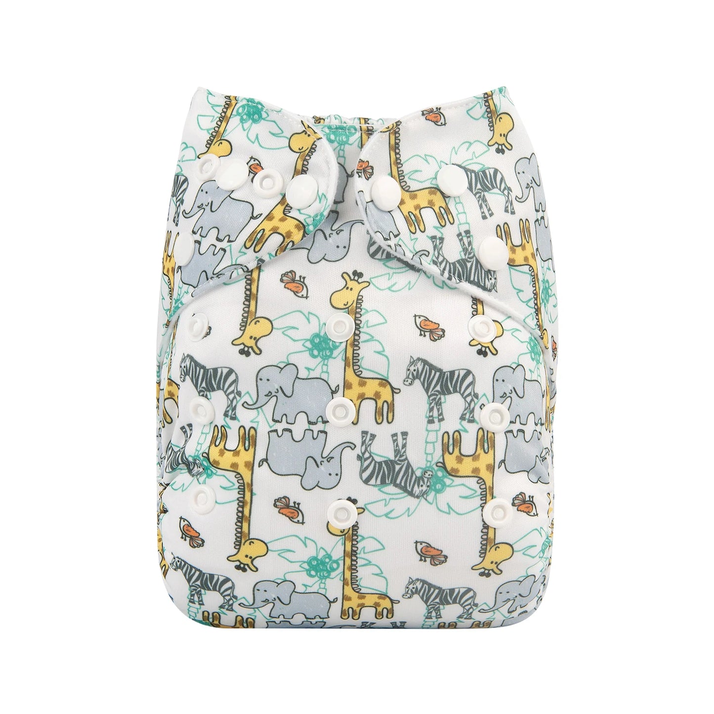 ALVABABY Reusable Cloth Diaper - Eco-Friendly Baby Nappy with Microfiber Insert (3-15kg)