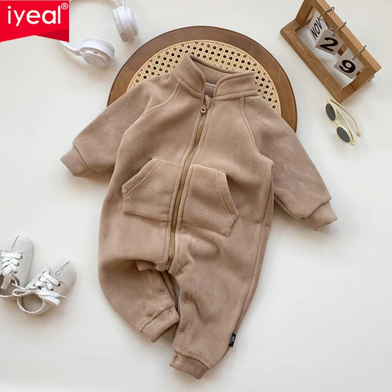 IYEAL Baby Romper - Ultra-Soft Fleece Jumpsuit for Newborns & Toddlers