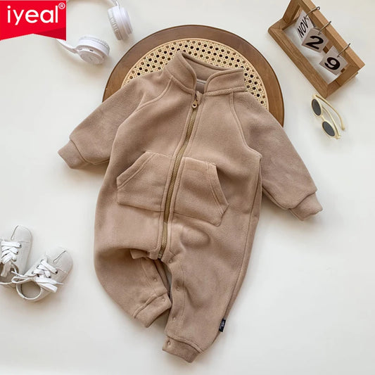 IYEAL Baby Romper - Ultra-Soft Fleece Jumpsuit for Newborns & Toddlers