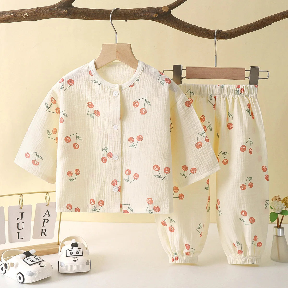 Soft Cotton Long Sleeve Sleepwear PJ set