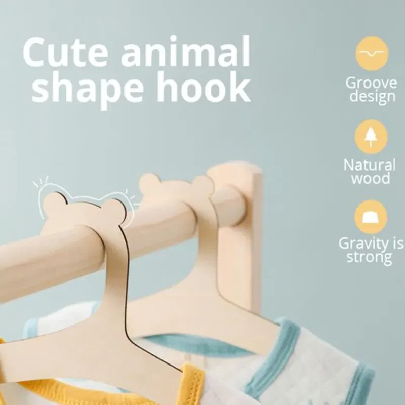 Wooden Baby Hangers - 10 Pack Nursery Decor Set