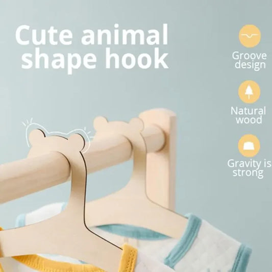 Wooden Baby Hangers - 10 Pack Nursery Decor Set