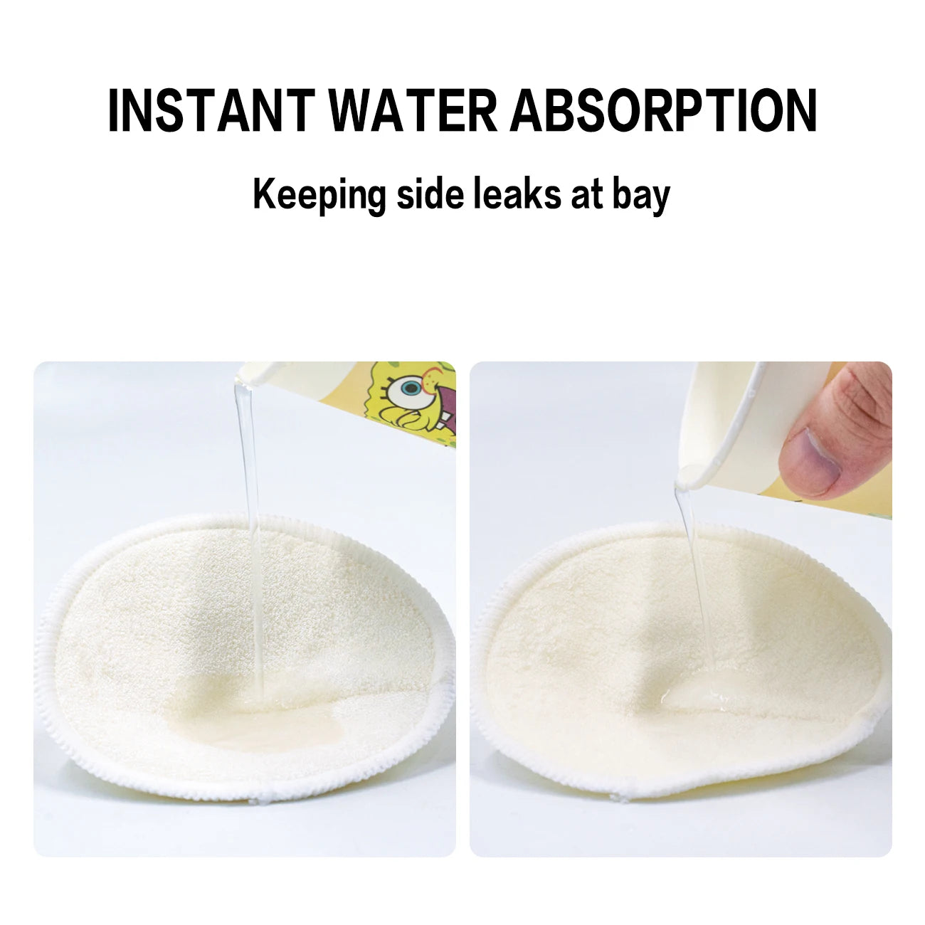 Organic Bamboo Nursing Pads - Ultra-Soft Reusable Breast Pads (2-Pcs)