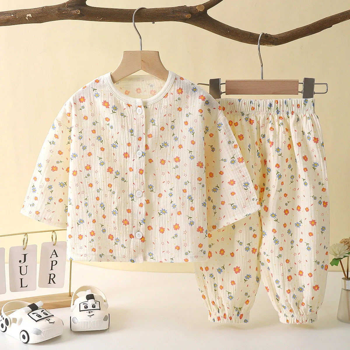 Soft Cotton Long Sleeve Sleepwear PJ set