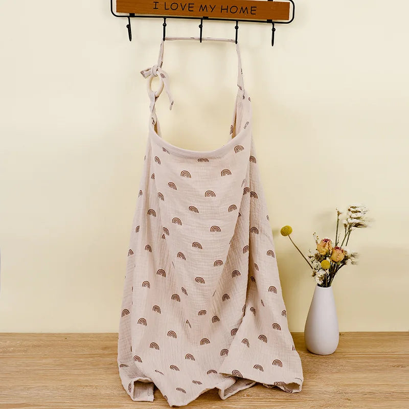 Cozy Cuddles Nursing Cover - Soft Cotton Muslin for Mama & Baby 💕