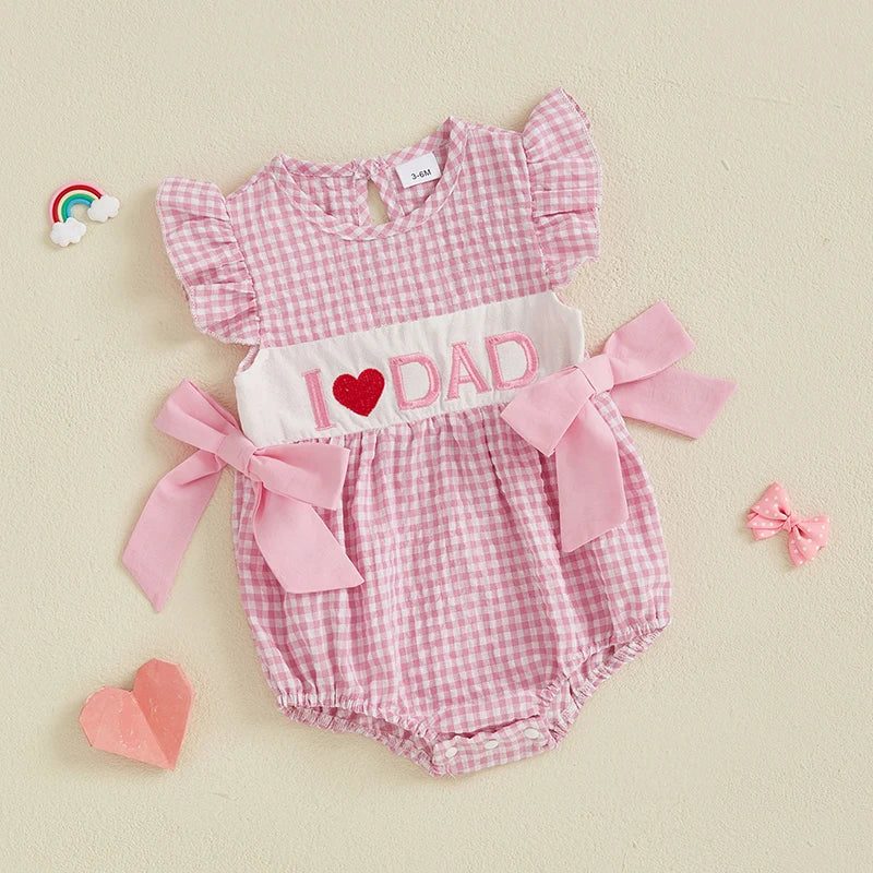 Little Love Letters Baby Girl Plaid Romper - Adorable Summer Outfit