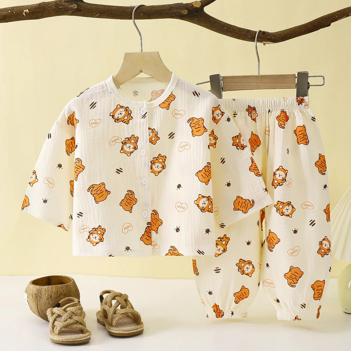 Soft Cotton Long Sleeve Sleepwear PJ set