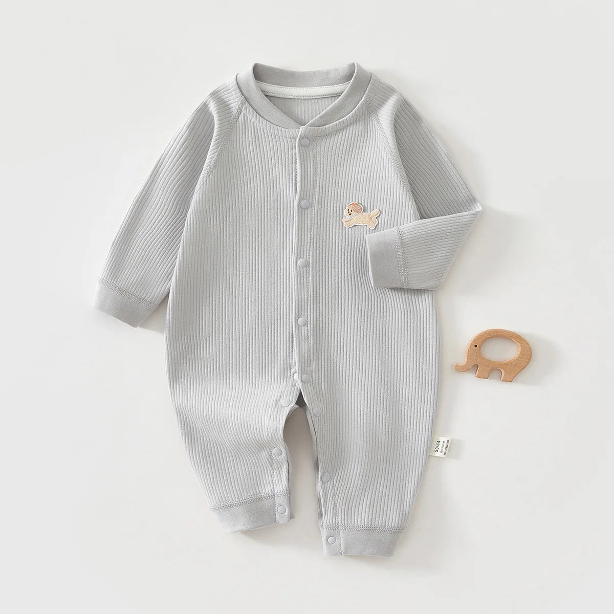 Cozy Cotton Baby Jumpsuit - Spring & Autumn Sleepwear for Newborns 0-18 Months