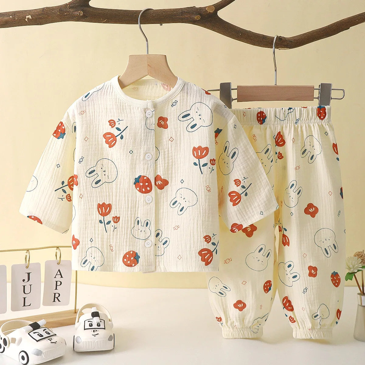 Soft Cotton Long Sleeve Sleepwear PJ set