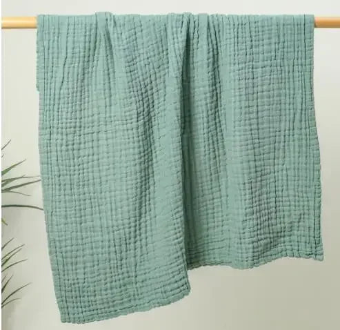 Luxurious 6-Layer Muslin Baby Bath Towel - Ultra Soft Cotton Swaddle Blanket