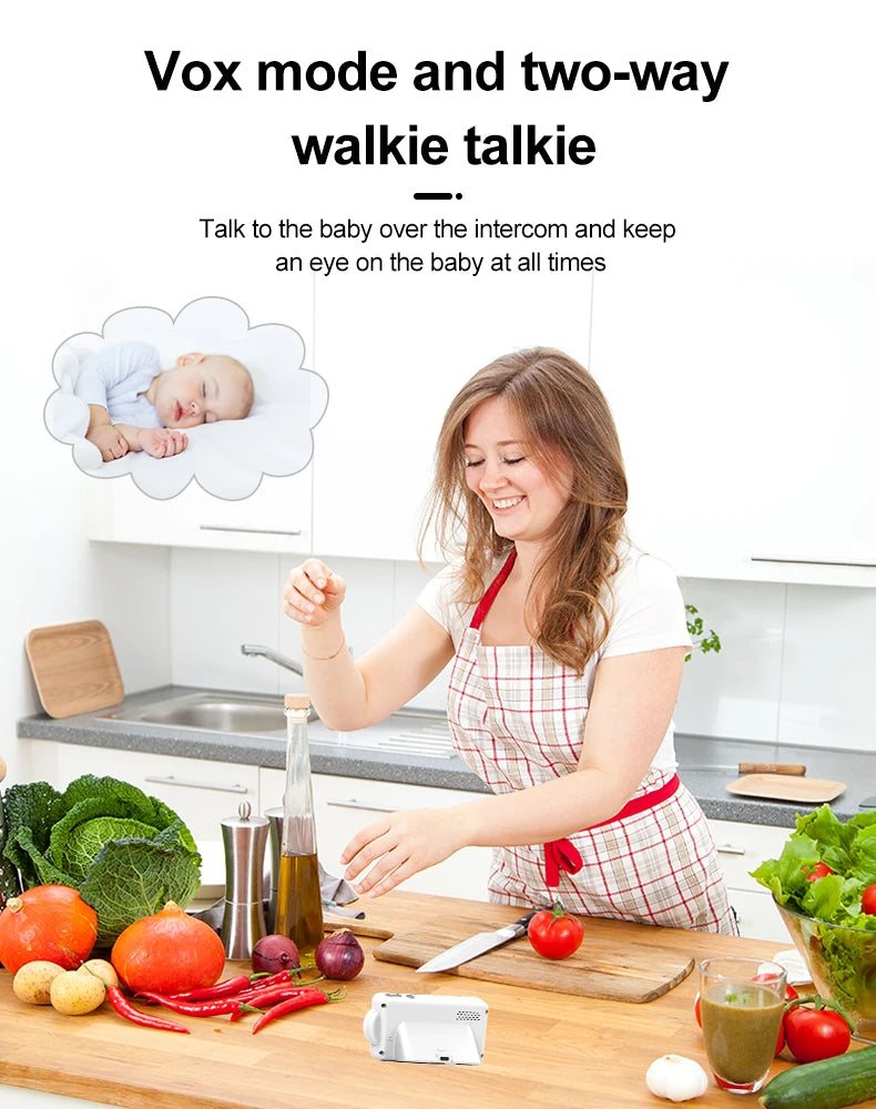 Smart Baby Monitor with Two-Way Audio & Night Vision Camera