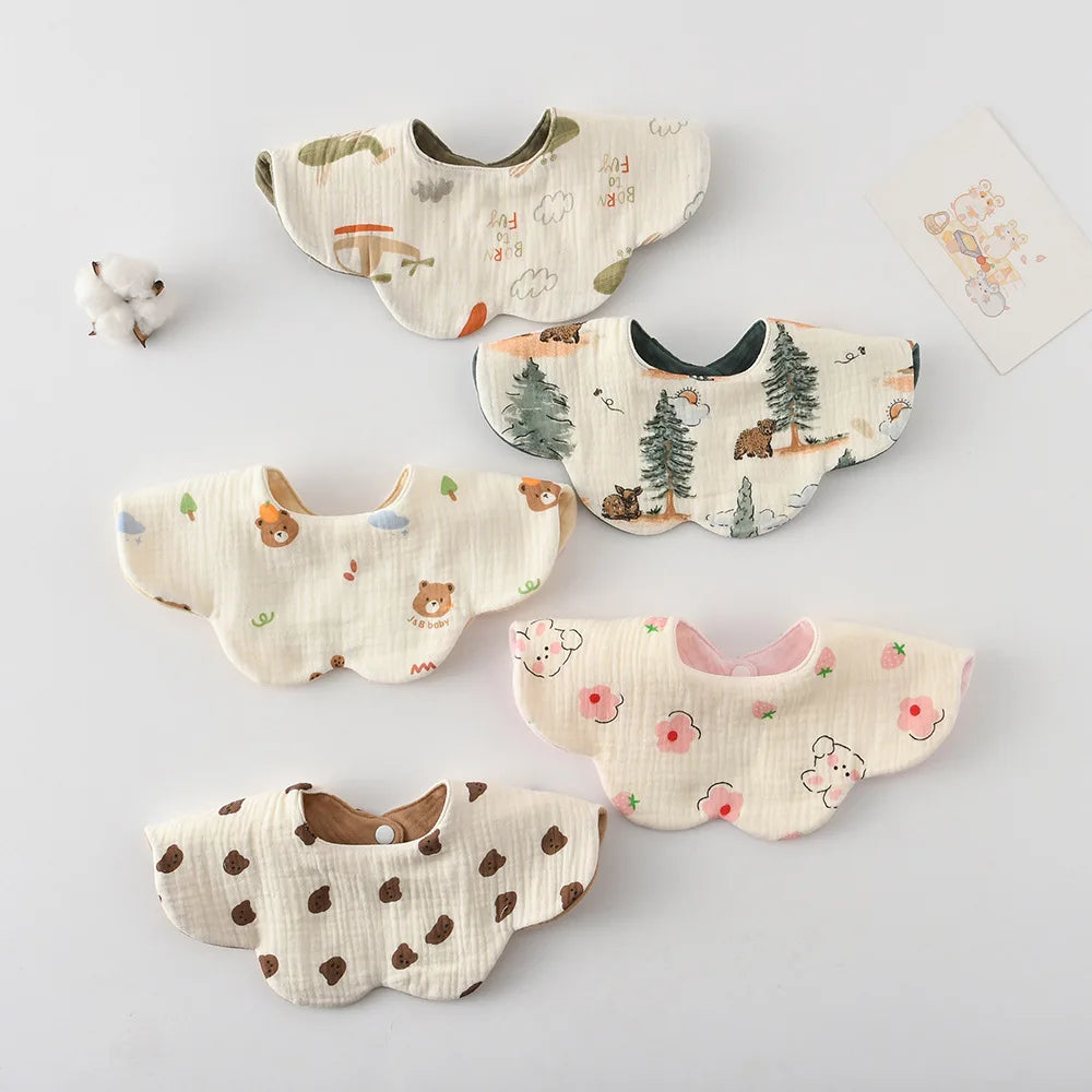 Adorable Cotton Baby Bibs - 38 Fun Cartoon Designs | Mess-Free Mealtime Magic