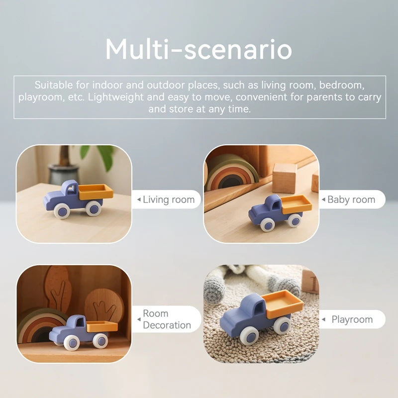 Montessori Wooden Car Teether - BPA Free Baby Toy