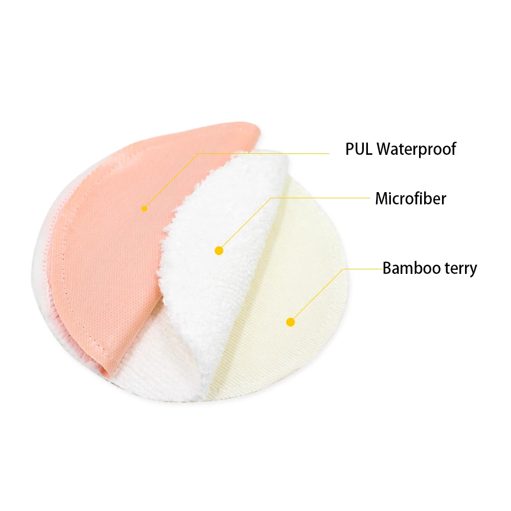 Organic Bamboo Nursing Pads - Ultra-Soft Reusable Breast Pads (2-Pcs)