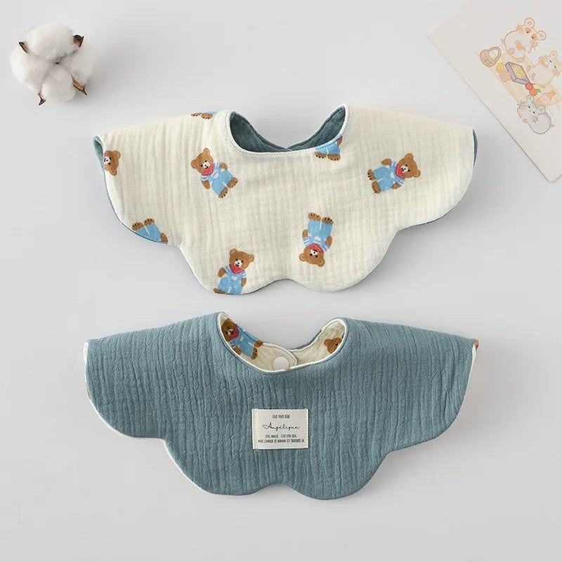 Adorable Cotton Baby Bibs - 38 Fun Cartoon Designs | Mess-Free Mealtime Magic