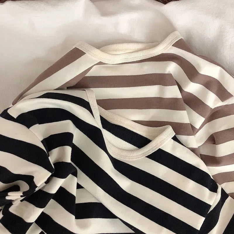 Kids Striped Long Sleeve T-Shirt - Comfortable Cotton Tee for Boys & Girls