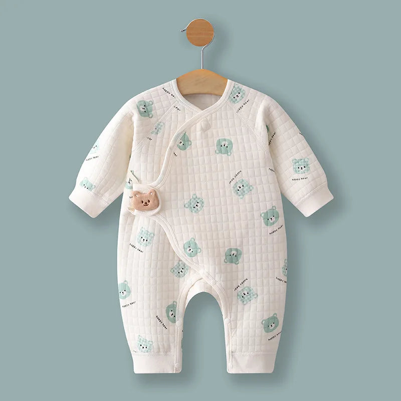 Cozy Cotton Baby Romper - Long Sleeve Newborn Onesie