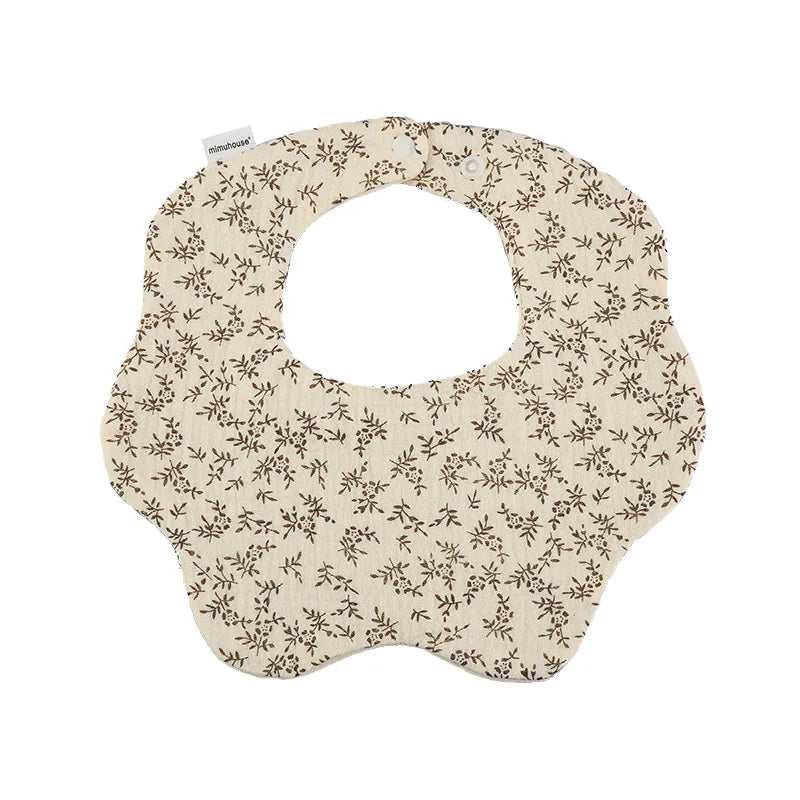 Premium Cotton Baby Bib - Waterproof Cartoon Print Feeding Bib (0-2 Years)