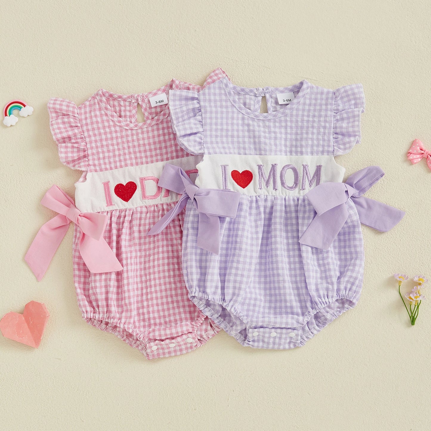 Little Love Letters Baby Girl Plaid Romper - Adorable Summer Outfit