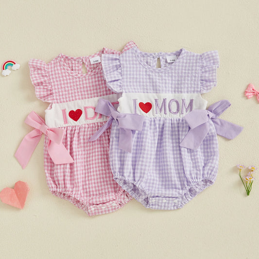 Little Love Letters Baby Girl Plaid Romper - Adorable Summer Outfit