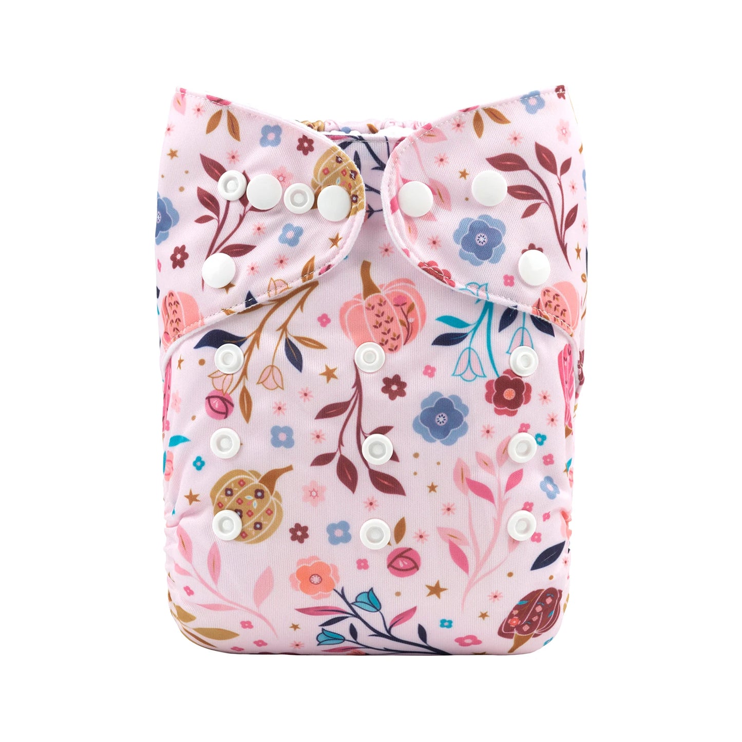 ALVABABY Reusable Cloth Diaper - Eco-Friendly Baby Nappy with Microfiber Insert (3-15kg)