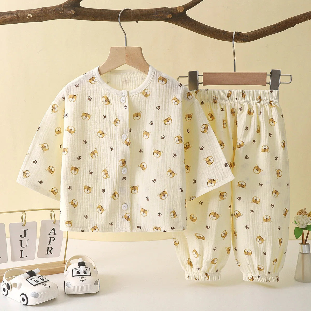 Soft Cotton Long Sleeve Sleepwear PJ set