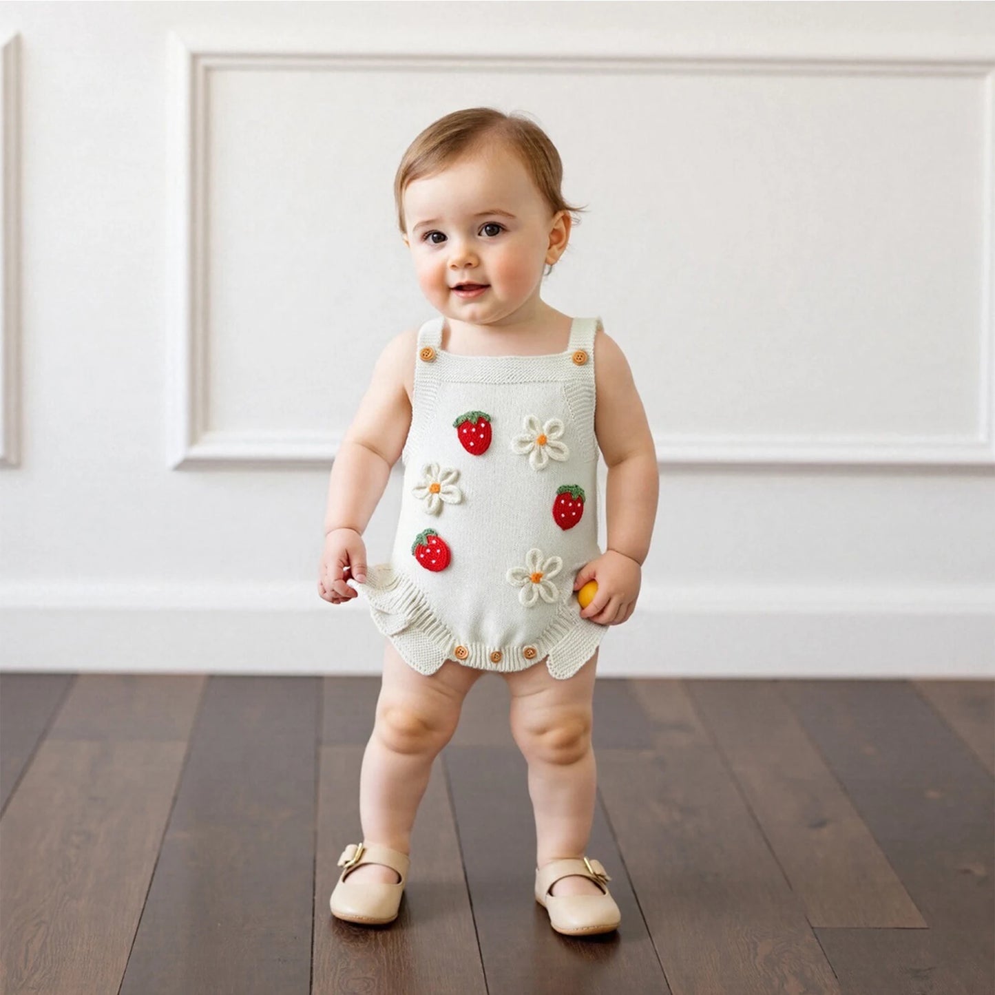 Strawberry Dreams Knit Romper - Baby Girls & Boys