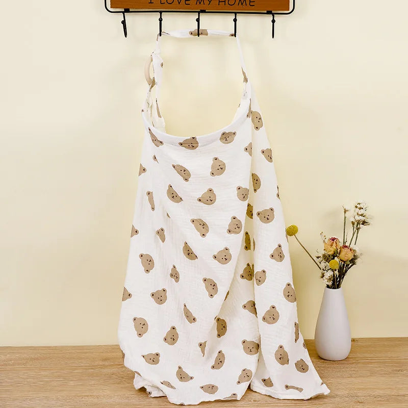 Cozy Cuddles Nursing Cover - Soft Cotton Muslin for Mama & Baby 💕