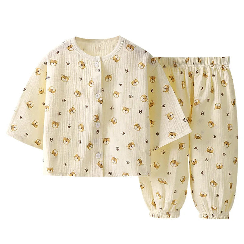 Soft Cotton Long Sleeve Sleepwear PJ set