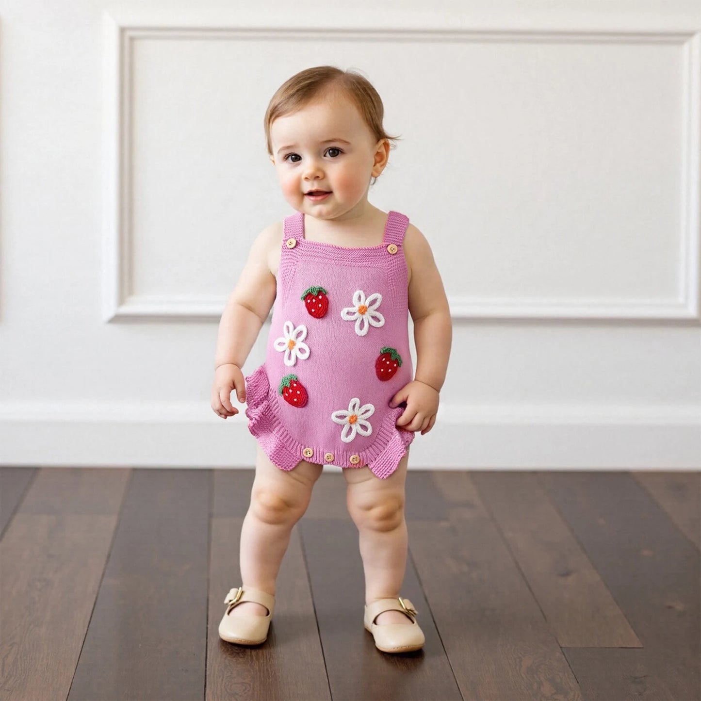 Strawberry Dreams Knit Romper - Baby Girls & Boys