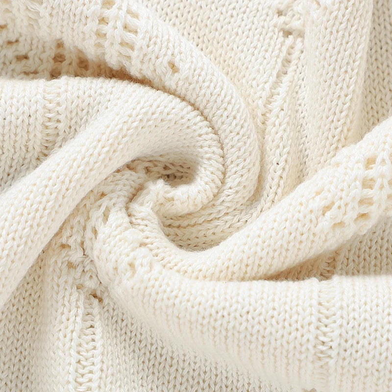 Pure Comfort Solid Cotton Baby Blanket - Soft Security Swaddle