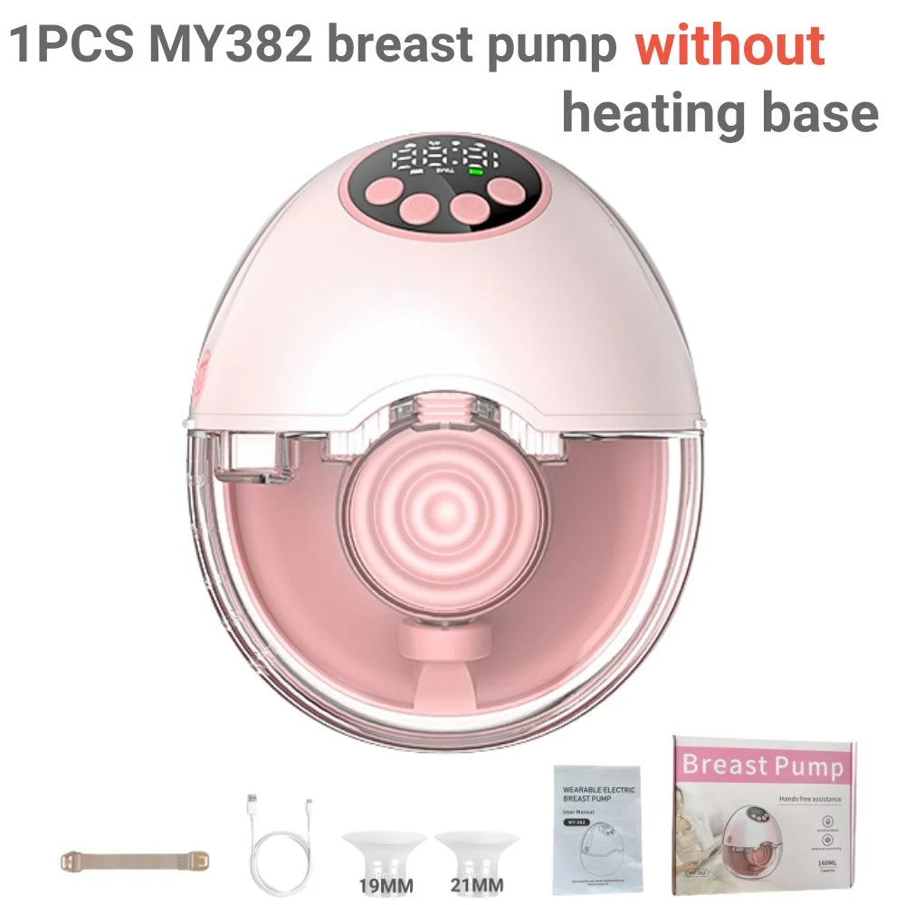 Wireless Electric Breast Pump with UV Sterilizer & Heating - Hands-Free Wearable Breastfeeding Pump