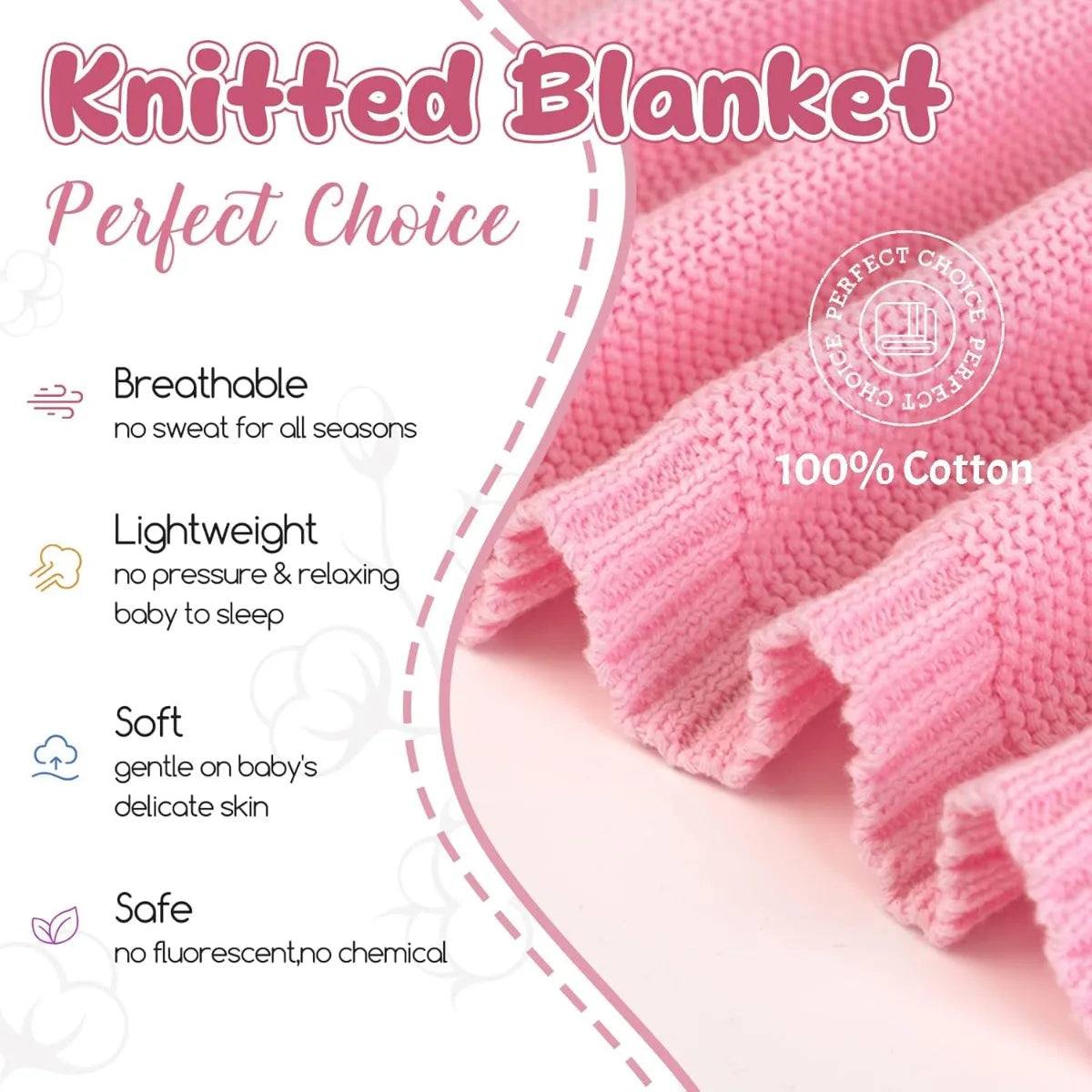 Custom Embroidered Baby Blanket with Name - Soft Knit Personalized Gift