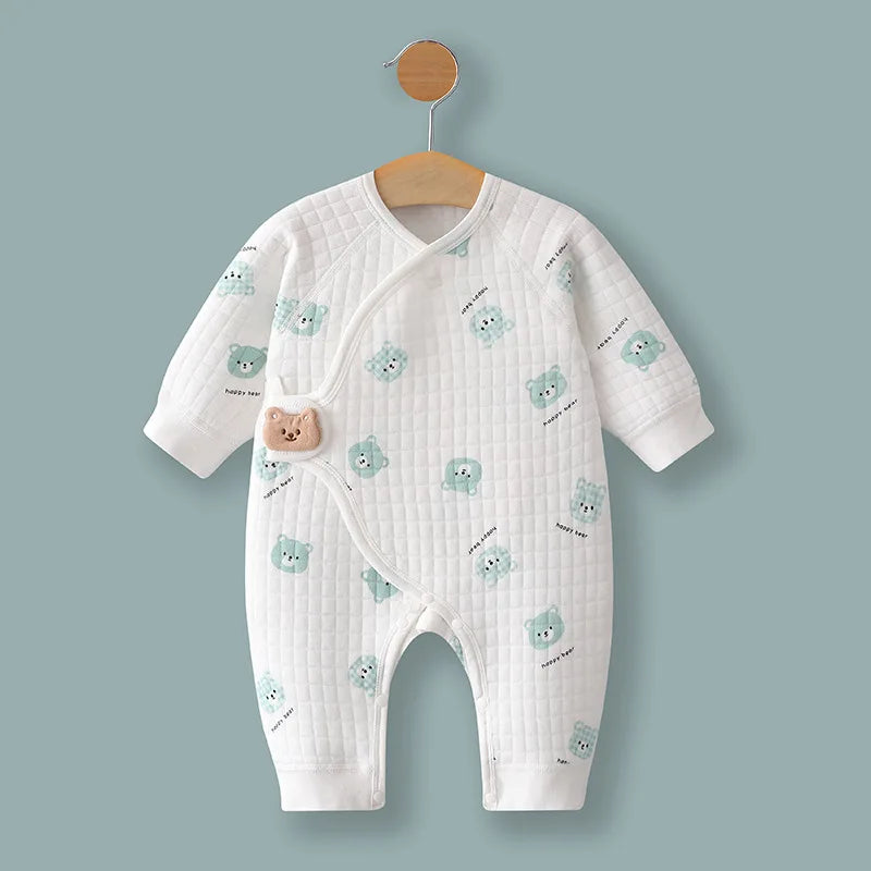 Cozy Cotton Baby Romper - Long Sleeve Newborn Onesie