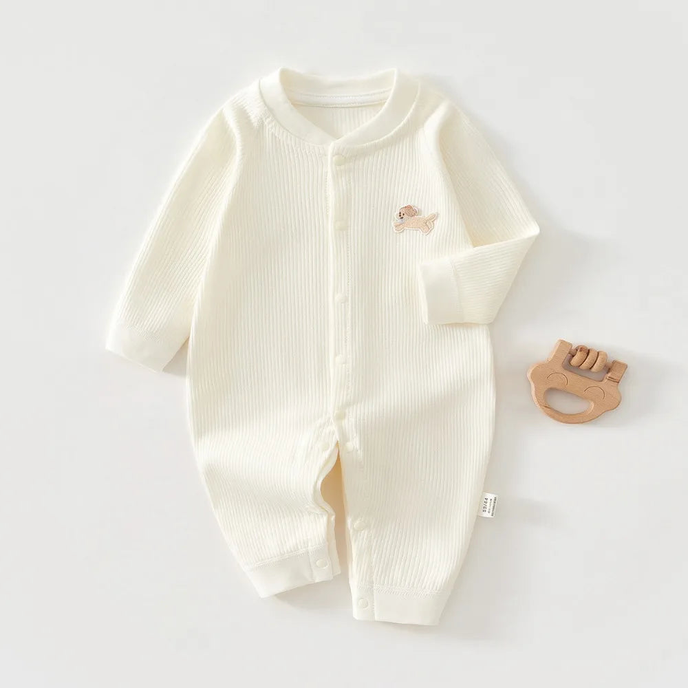 Cozy Cotton Baby Jumpsuit - Spring & Autumn Sleepwear for Newborns 0-18 Months