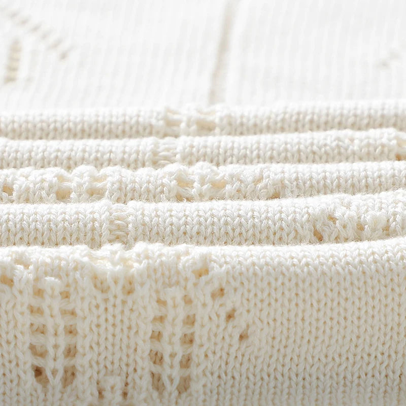 Pure Comfort Solid Cotton Baby Blanket - Soft Security Swaddle