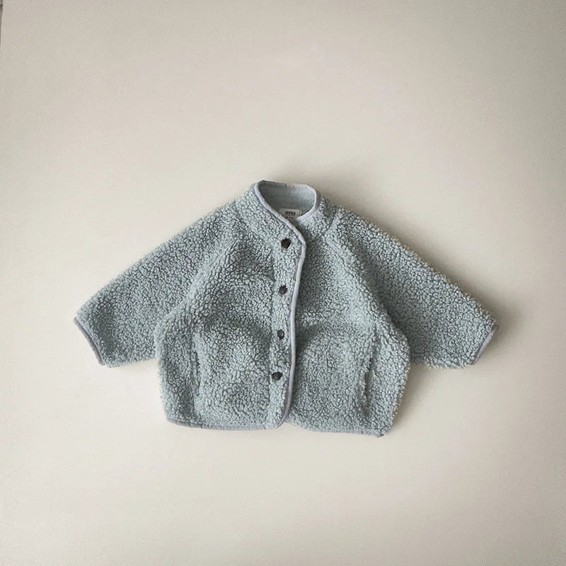 Korean Style Kids Winter Coat - Cozy Lamb Wool Padded Jacket