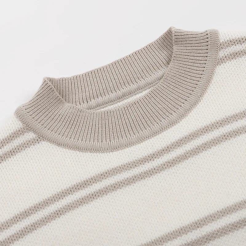 Cozy Winter Baby Knit Set - Striped Pullover & Pants for 0-3T