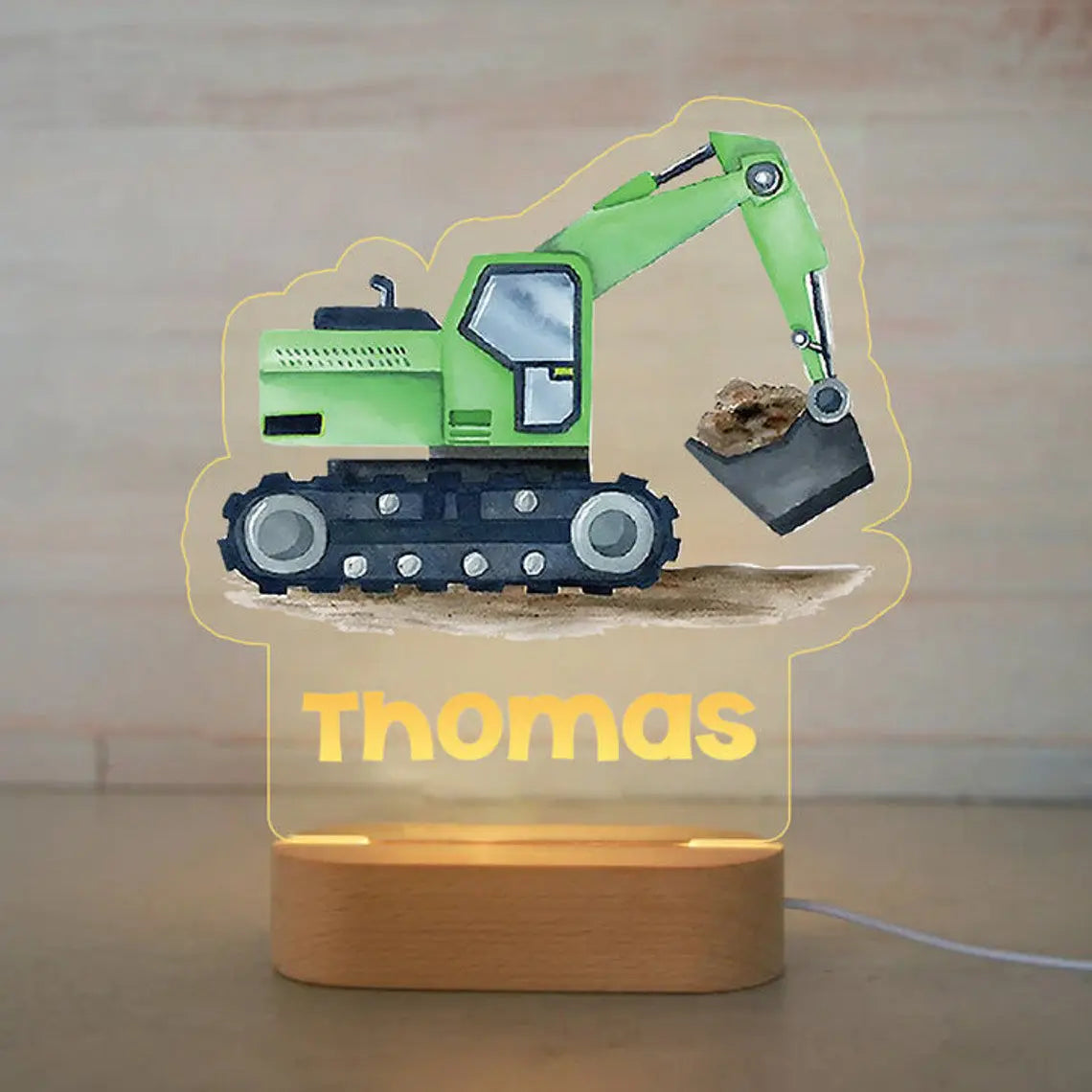 Personalized Animal Night Light - Custom Name LED Lamp for Nursery