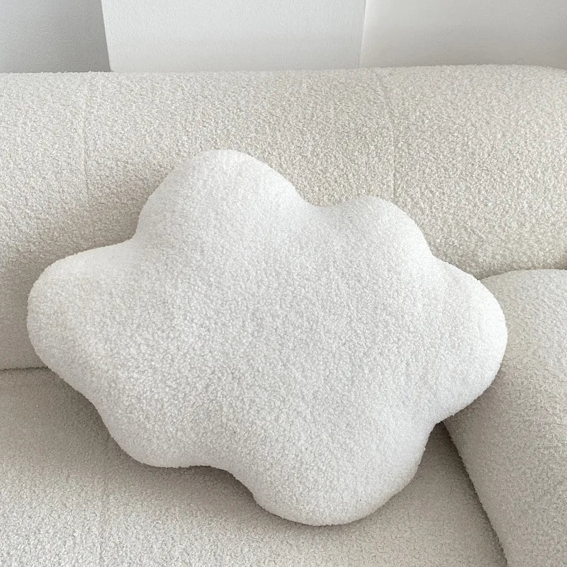 Personalized Cloud Baby Pillow - Soft Lambswool Nursery Cushion