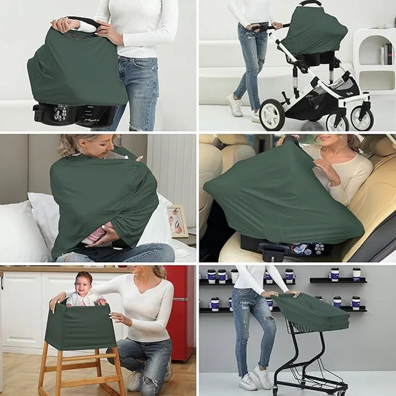 Baby Car Seat Cover - Soft Nursing & Stroller Blanket for Newborns