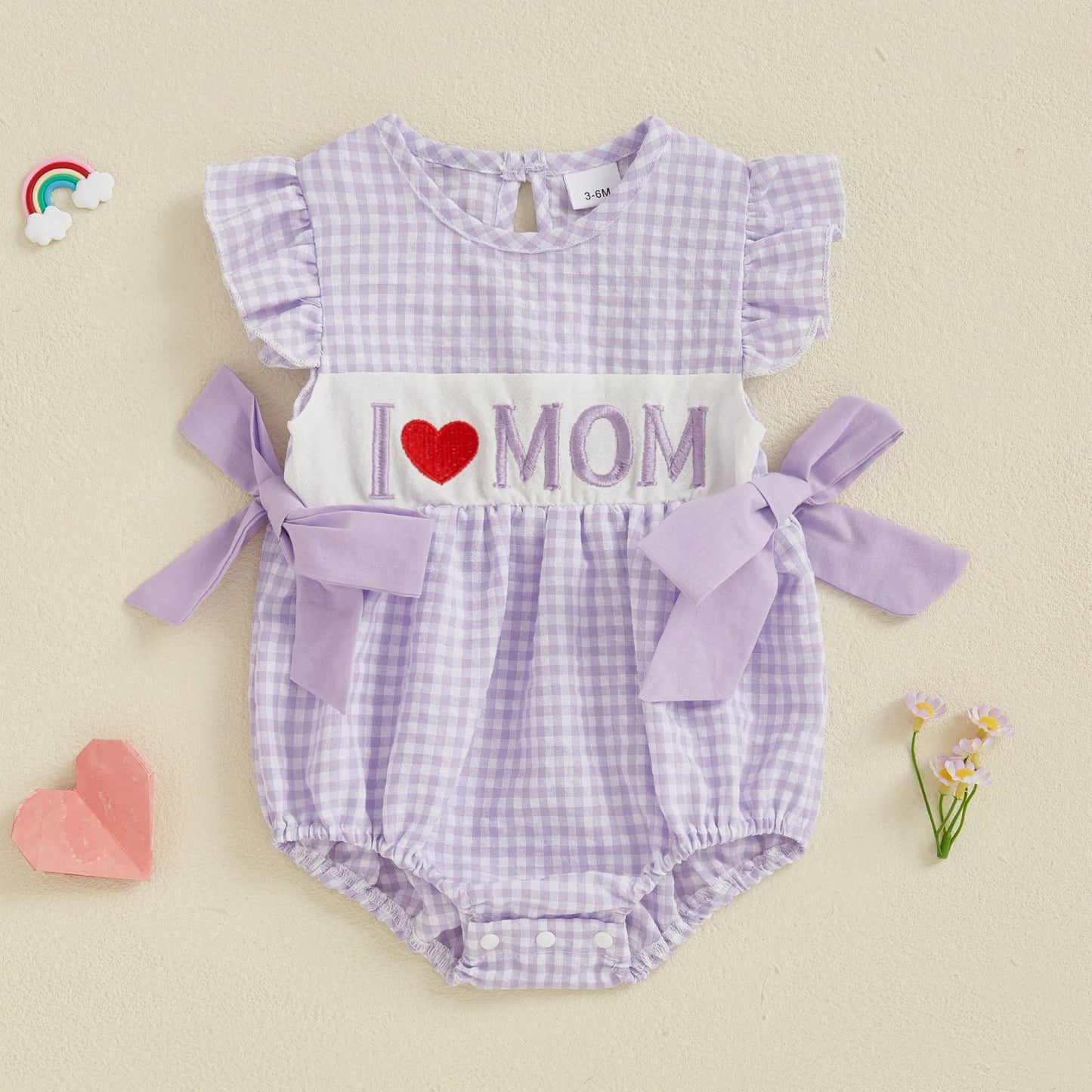 Little Love Letters Baby Girl Plaid Romper - Adorable Summer Outfit