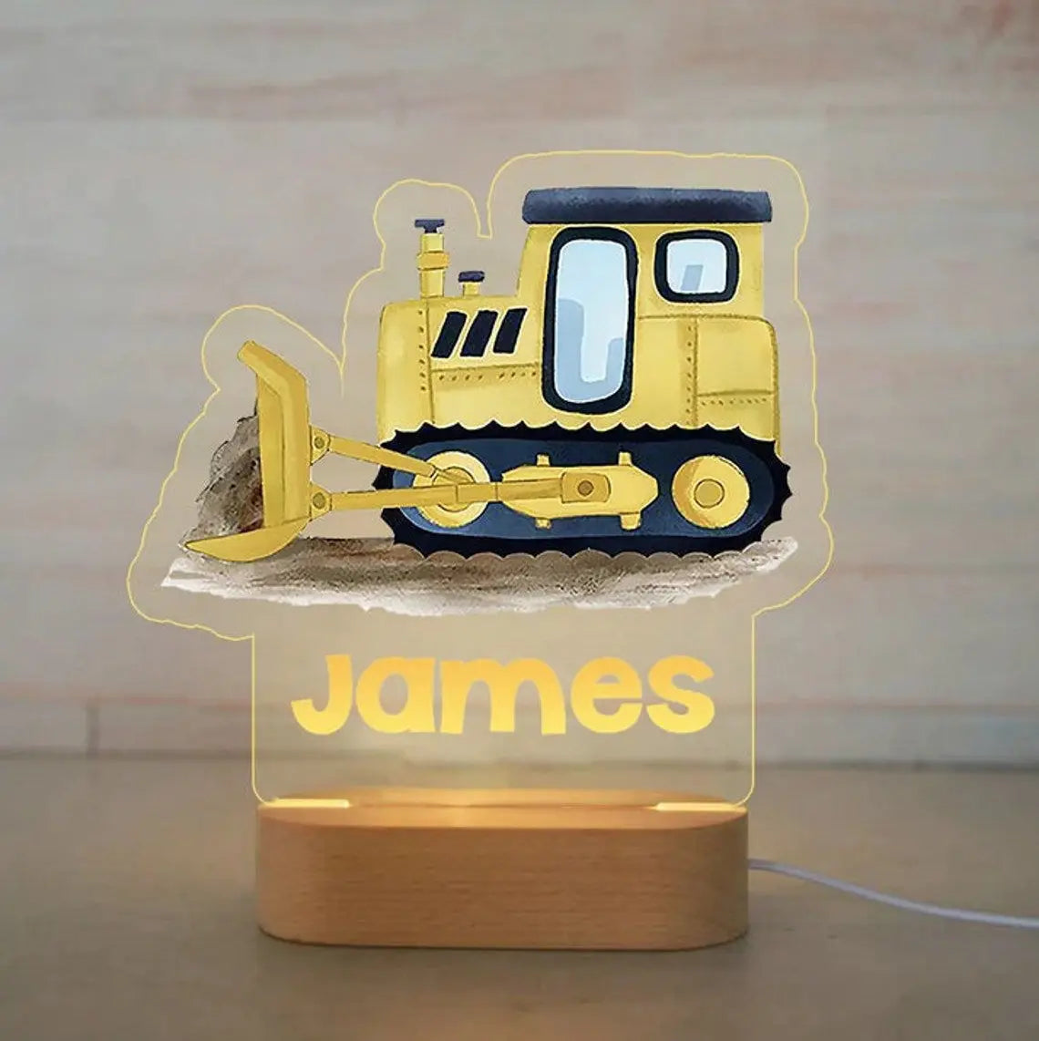 Personalized Animal Night Light - Custom Name LED Lamp for Nursery
