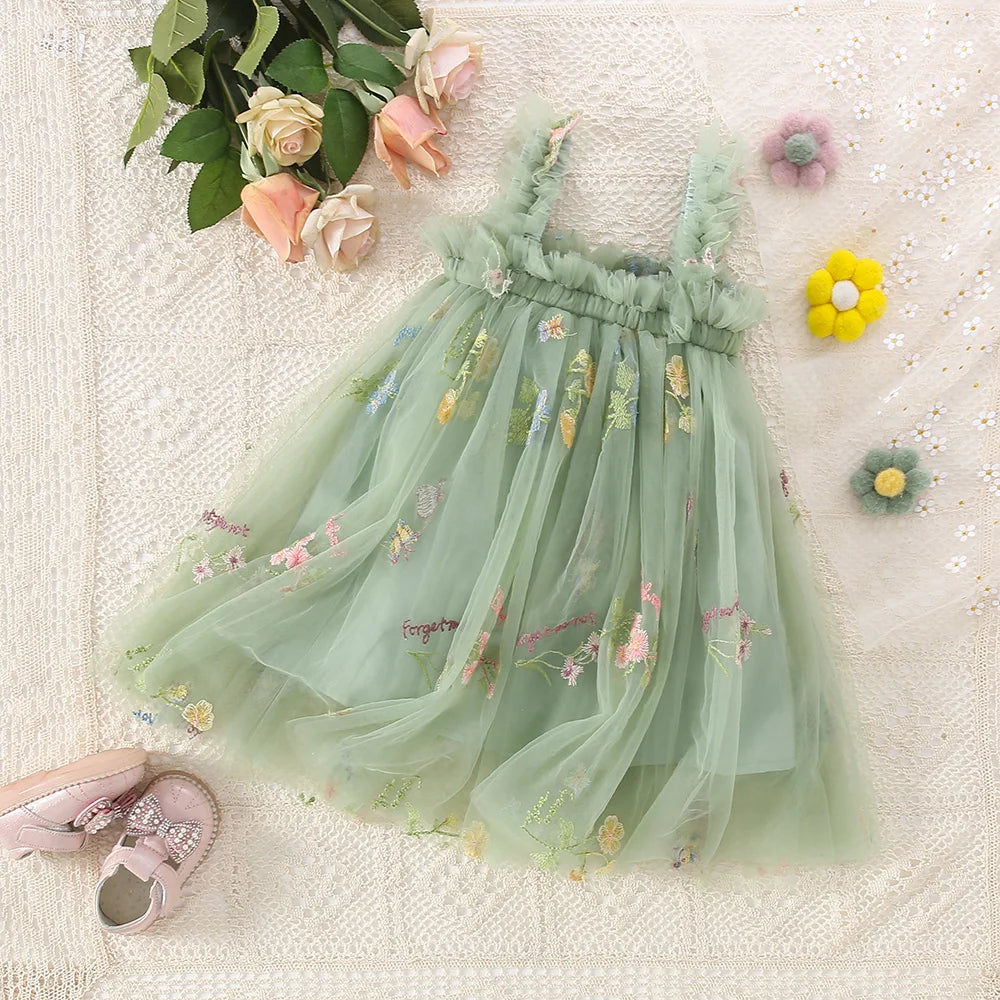 Toddler Tulle Princess Dress - Girls Summer Party Dress