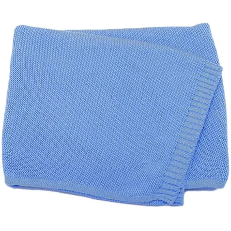 Personalized Embroidered Baby Blanket - Soft Cotton Knit with Custom Name