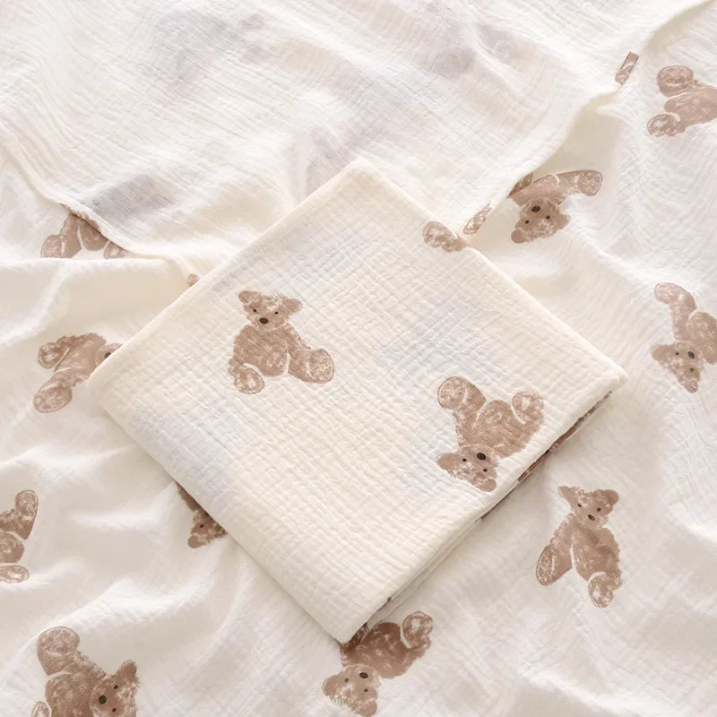 Little Dreams Premium Cotton Muslin Baby Blanket - Ultra-Soft Receiving Blanket