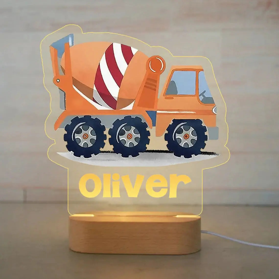 Personalized Animal Night Light - Custom Name LED Lamp for Nursery